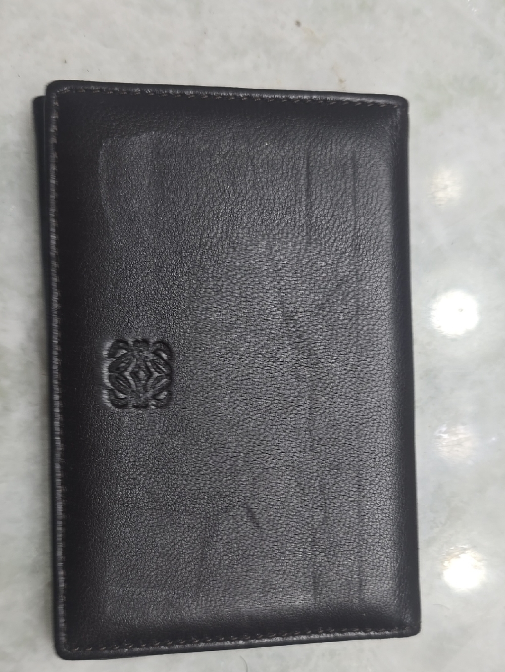 Loewe Black Leather Bifold Card Wallet